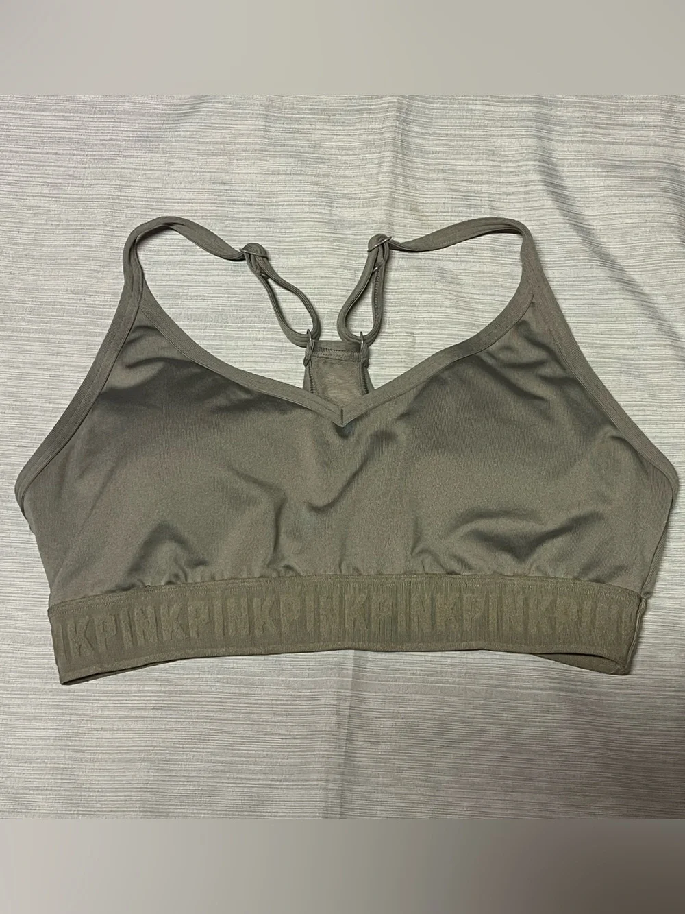 PINK Victoria’s Secret Ultimate Sports Bra Lot 3 Medium M B80 Racerback Sheer